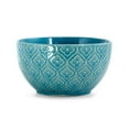 thumbnail image 4 of Elama Aqua Lily 16 Piece Luxurious Stoneware Dinnerware with Complete Setting for 4, 4 of 7