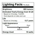 thumbnail image 3 of Great Value A19 LED 10W Soft White Motion Sensor E26 Medium Base Light Bulb, 3 of 15