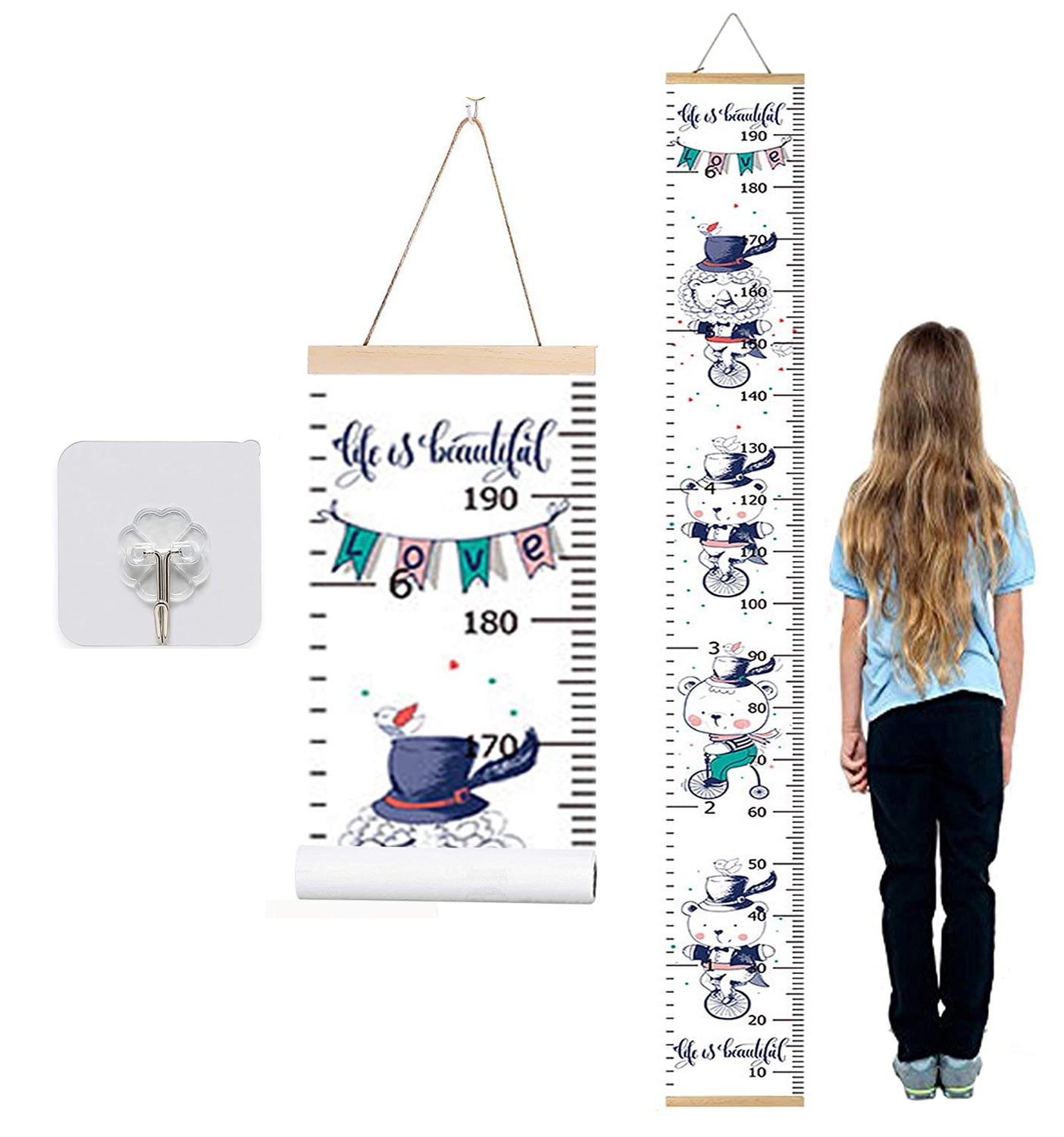 Growth Chart for Kids, Height Chart for Kids/Boys/Girls/Baby, Canvas