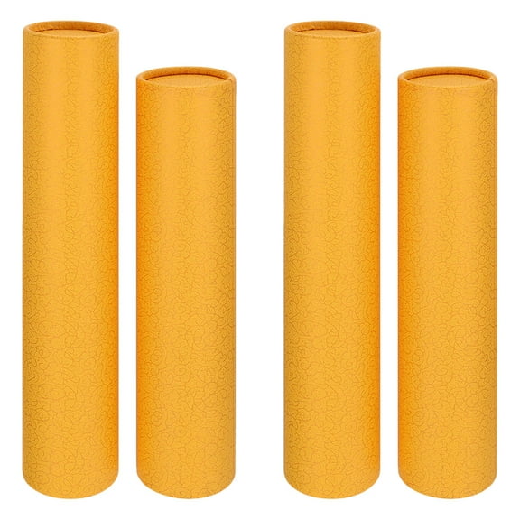 Yellow Storage Box for Calligraphy and Paintings with Durable Paper Material 2pcs Storage Solution