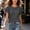 *Dark Gray, variant on ClodeEU Women's Crew Neck Ruffle Flutter Sleeve T-Shirt,Solid Short Sleeve Casual Tee Army Green,Women's Plus L