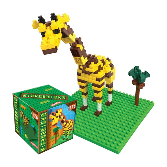 Microbricks Giraffe – Deluxebase | Safari Mini Puzzle Toy – Animal Fun & Educational Party Favors