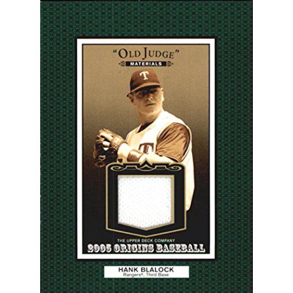 2005 Origins Old Judge Materials Jersey #HB Hank Blalock Jersey MLB Baseball Trading Card