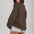 thumbnail image 2 of Gibobby Sudadera Mujer Moda Sudadera con capucha de manga larga con cuello redondo y estampado de amor para el día de San Valentín al libre para mujer 3 (Marrón, XXL), 2 of 4