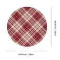 thumbnail image 4 of Eveokoki Plaid Tartan Round Tablecloths 60 Inch Holiday Tablecloth Decor Autumn Winter Table Cloth Polyester Fabric Season Outside Table Cover for Kitchen Outdoor Indoor Party, 4 of 5