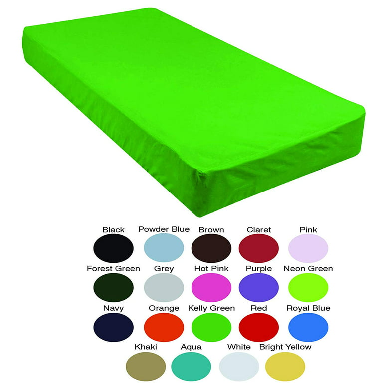 Gilbins Cot Size 30 x 75 Fitted Sheet, Made of Ultra Soft Cotton, Perfect  for Camp Bunk Beds/RVs/Guest Beds Kelly Green 