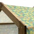 thumbnail image 5 of Cartoon Pet House, Abstract Hearts Stars Scales and Rhombuses on Pineapples Exotic Fruit Illustration, Outdoor & Indoor Portable Dog Kennel with Pillow and Cover, 5 Sizes, Multicolor, by Ambesonne, 5 of 5