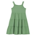 thumbnail image 5 of ameIAEA Girls Summer Sleeveless Dress Square Neck A-Line Tiered Casual Beach Sundress 3-12Y, 5 of 6