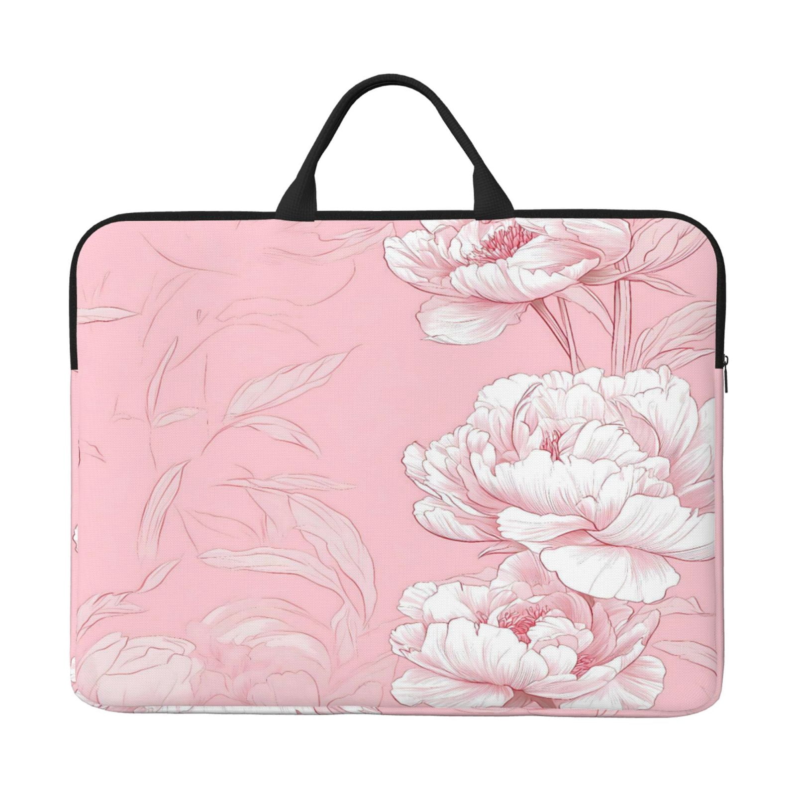 Laptop Sleeve Bag For Women Men 14inch Waterproof Durable Protective Computer Carrying Cover Handle Laptop Case Bag Flowers (21)