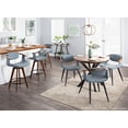 thumbnail image 6 of Lumisource X Pedestal Industrial Dinette Table with Black Metal and Walnut Wood, 6 of 11