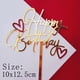 thumbnail image 3 of Fuente de arte feliz de doble capa de acrílico, decoración de pastel de corazón de amor pequeño rojo, decoración de postre de fiesta de cumpleaños para suministros de Baby Shower, 3 of 4
