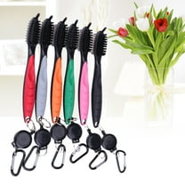 GOOHOCHY Golf Club Brush with Two Sided Bristle for Deep Cleaning Grooves and Shoes Assorted Color