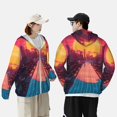 thumbnail image 4 of Balery Neon Sunset Cyberpunk Cityscape Men's Women's UPF 50+ Sun Protection Lightweight Hoodie Performance Long Sleeve Shirt for Fishing Running-3X-Large, 4 of 7