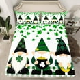 thumbnail image 2 of Manfei Cute Cartoon Gnome Full Size Sheets,St.Patrick Day Bed Sheets,Lucky Four Leaves Clover Sheet Sets For Girls Boys,Breathable Home Decor,4pcs, 2 of 7