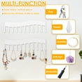 thumbnail image 4 of NUAHRHY 4Pcs Wall Necklace Organizer, Wave style Wall Mounted Necklace Key Hanging Storage Holder, Jewelry Shelf Display Hanger for Bedroom Closet-White, 4 of 11
