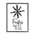 thumbnail image 2 of Humorous Frosty Snowman Snowflake Drawing Typography Holiday Graphic Art Framed Art Print Wall Art, 2 of 5