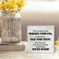 thumbnail image 5 of 7x7 IN Best Friends Forever Wooden Box Sign with Saying Desk Decor Best Friend Box Sign Wood Plaque Block Sign Rustic Home Decor Bestie BFF Gift, 5 of 5