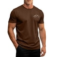 thumbnail image 3 of KLHDSF Men's UPF 50+ Sun Protection Workout T-shirts Moisture Wicking, Quick Dry, 4-Way Stretch, Short Sleeve, Athletic, Beach, Hiking Brown S, 3 of 5