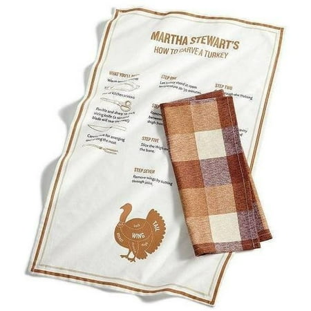 Martha Stewart 2 Butcher Block Checked Kitchen Hand Towels How to clean (Best Way To Clean Butcher Block)