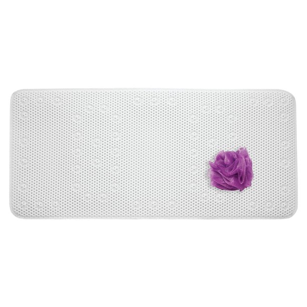 Interdesign 36 In L X 17 In W White Pvc Bath Cushion Mat Walmart Com Walmart Com