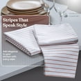 thumbnail image 5 of HEIRLOOM COMFORT Rust Stripe Dish Towels, 3 Pack, 100% Cotton, Super Absorbent and Quick Dry, Classic Striped Kitchen Towel Set, Durable Wash Cloths for Kitchen Use, Cleaning & Drying Dishes, 5 of 7