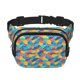 thumbnail image 1 of Fotbe Colorful Fish 1 Cangurera Cuadrada con Estampado de Doble Capa, Bolsa de Cintura Ajustable Mini para Hombres y Mujeres, 1 of 9