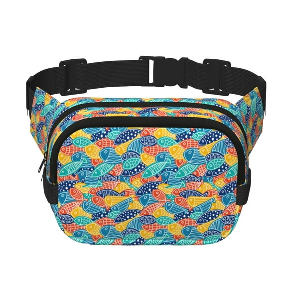 Gaeub Colorful Fish 1 print Collapsible Cooler Bag Insulated,Leakproof Food Bag for Hot or Cold Food Delivery,Travel Insulated Bag, or Beach Cooler Bags