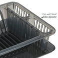 thumbnail image 5 of Kitchen Details Medium Dish Rack with Tray in Smoke Grey 18.11 in x 11.02 in, 5 of 8