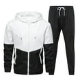 thumbnail image 2 of Men's Winter Sports Casual Fitness Suit With Dots Hoodie Sweatshirt And Pants 6XL, 2 of 4