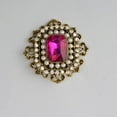 thumbnail image 3 of Broche de cristal Zulema Pin de broche vintage Roja, 3 of 6