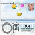 thumbnail image 4 of DEWEL Clothesline 16ft/5m Retractable - Windproof Anti-sag Laundry Rope Heavy Duty Clothes Line for Hanging Clothes Home Outdoor, 4 of 12