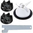 thumbnail image 1 of Para Kitchenaid Cuchilla de licuadora de 4 hojas y acoplador de licuadora con llave, 1 of 5