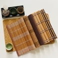 thumbnail image 4 of Deyuer Bamboo Woven Placemat Retangle Shape Thickened Heat-Resistant Oil-Resistant Non-Slip Parties Weddings Banquets Table Decoration Dining Kitchen Mat,F, 4 of 8