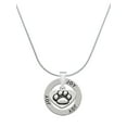 thumbnail image 1 of Delight Jewelry Silvertone Paw in Heart Joy Ring Charm Necklace, 18", 1 of 4