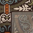 thumbnail image 5 of SAFAVIEH Veranda Durga Geometric Indoor/Outdoor Runner Rug, Chocolate/Aqua, 2'3" x 14', 5 of 9
