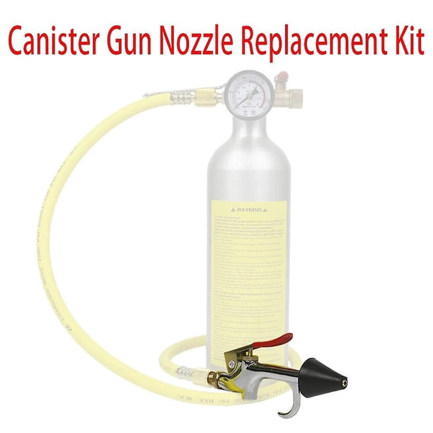 Canister Gun Nozzle Replacement Kit Air Conditioner A/C Flush Kit Cable Kit Flush Tool Stainless Steel Air Conditioning Installation~10725