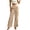 Beige, variant on Women's Cargo Wide Leg Pants High Waist Trousers with Patch Pockets Casual Work Office Dressy Loose Fit Fashion Pants (Black,S)
