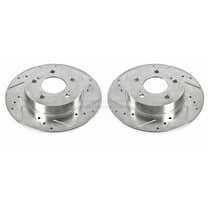 Power Stop Rear Pair of Drilled and Slotted Brake Rotors JBR752XPR