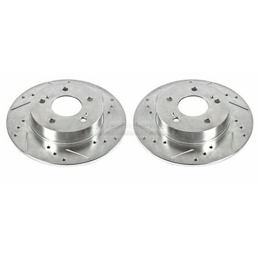 Power Stop Rear Pair of Drilled and Slotted Brake Rotors JBR752XPR
