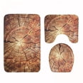 thumbnail image 1 of ABPHQTO Impresión de madera Juego de alfombras de baño de 3 piezas Alfombra de baño Alfombra de contorno y tapa de inodoro ABPHQTO Cont-CHAPPLE-37018, 1 of 2