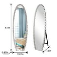 thumbnail image 7 of SHYFOY Oval Jeweled Floor Mirror Accent Crystal Full Length Mirror, 7 of 7