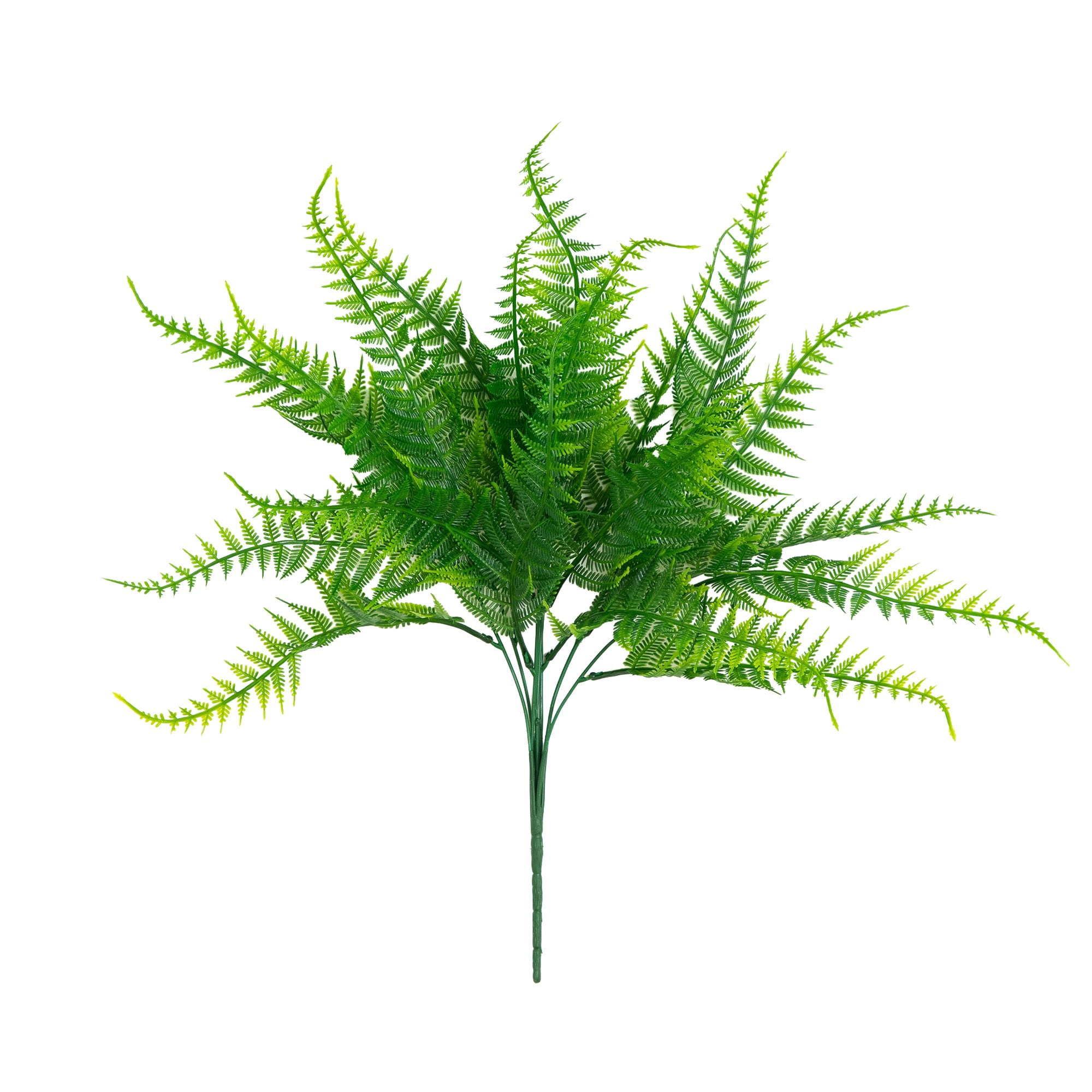 17in. UV Resistant Artificial Fern Bush (Indoor/Outdoor) - Set of 6