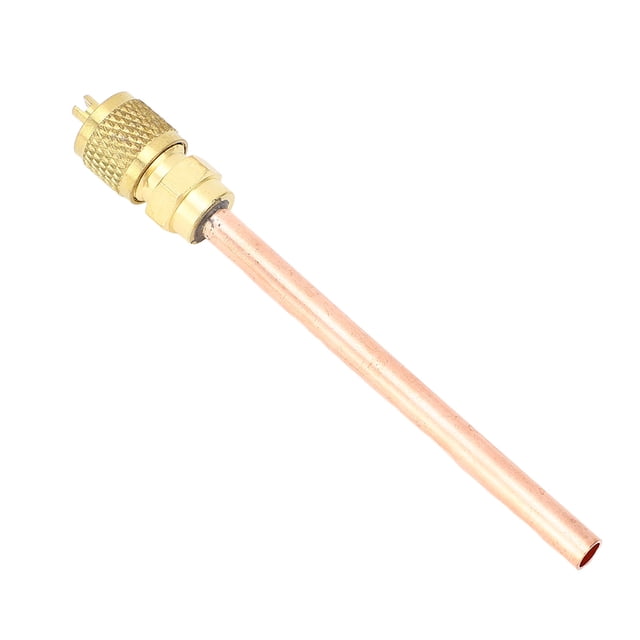 Air Conditioner Access Valve, Thick AC Service Access Valve 1/2 20 UNF Copper with Core and Remover for R410 Pipe Line