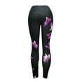 thumbnail image 4 of Capri Leggings for Women Plus Size Fashion Butterfly Print Casual High Waist Sport Yoga Pants Pink XXXXXL, 4 of 5