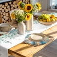 thumbnail image 4 of Teal Brown Beach Coastal Round 13 Inch Placemats Set of 4,Summer Nautical Coral Shell Botanical Vintage HeatResistant Non Slip Place Mats for Dining Table,Wipeable Kitchen Table Mats for Housewarming, 4 of 9