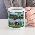 thumbnail image 4 of CafePress - Birches/Aussie Shep 1 Mug - 11 oz Ceramic Mug - Novelty Coffee Tea Cup, 4 of 4