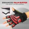 thumbnail image 6 of WYOX Weight Lifting Gloves Green XL, Gym Gloves for Men & Women, Padded Weight Lifting Gloves, Wrist Wrap Support, 6 of 10