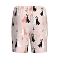 thumbnail image 2 of Lsque White And Black Rabbit Mens Sleep Pajama Shorts,Short Pajama Pants, Cotton Ultra-Soft Knit-X-Large, 2 of 9