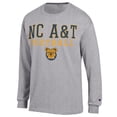 thumbnail image 2 of Men's Champion  Gray North Carolina A&T Aggies Football Jersey Long Sleeve T-Shirt, 2 of 3