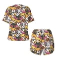thumbnail image 5 of Naloa Cute Cat Women's Short-Sleeved Pajama Set, Loungewear, Summer pajamas, Breathable Cozy - Medium, 5 of 9